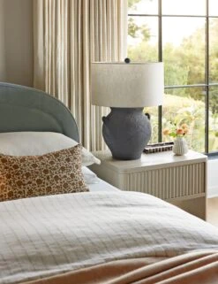 Lavelanet Linen Pillow -Home Decor Sale Lulu and Georgia Bedroom1 Evergreen 0379 LIFESTYLE Site Crop Lifestyle