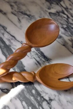 Braided Wood Serving Set By Sarah Sherman Samuel -Home Decor Sale Lulu and Georgia BraidedWoodServingUtensilsbySarahShermanSamuel A0658992 3 Product