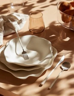 Nadia Satin-Matte Stoneware Dinnerware -Home Decor Sale Lulu and Georgia 03 Tabletop 0709 SITE CROP LIFESTYLE