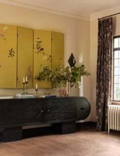 Vini Botanical Jacquard Curtain Panel By Sarah Sherman Samuel 8 Vini Botanical Jacquard Curtain Panel By Sarah Sherman Samuel -Home Decor Sale Lulu and Georgia 10 ConsoleVignette 0123 Site Crop Lifestyle