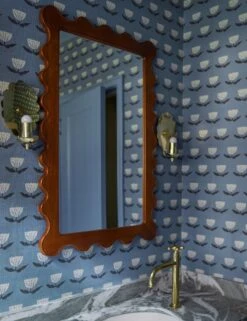 Janna Grasscloth Wallpaper By Sarah Sherman Samuel -Home Decor Sale Lulu and Georgia 14 PowderBath 0358 Site Crop Lifestyle