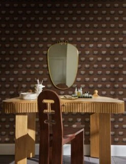 Janna Grasscloth Wallpaper By Sarah Sherman Samuel -Home Decor Sale Lulu and Georgia 15 Desk VanityVersion 2825 JanaWallpaper Site Crop Lifestyle