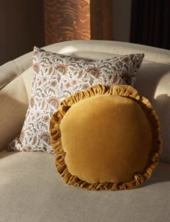 Mauree Velvet Round Pillow -Home Decor Sale Lulu and Georgia 18 FloorLampVignette 2008 Lifestyle