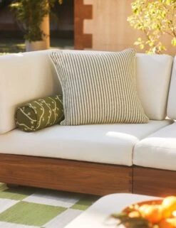 Littu Indoor / Outdoor Striped Pillow By Sarah Sherman Samuel -Home Decor Sale Lulu and Georgia 1 SSSLivingI 250 Site Crop Lifestyle ffbd7bdf b002 4b04 80c8 034cefddeb33