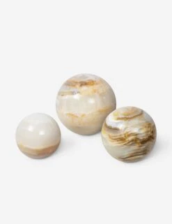 Jade Sphere Objects (Set Of 3) By Regina Andrew