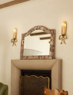 Ribbon Candle Sconce By Sarah Sherman Samuel -Home Decor Sale Lulu and Georgia 3 Mantles Garden Walk Mantel Mirror Blush 488 2 Lifestyle
