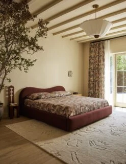 Garden Walk Linen Curtain Panel By Sarah Sherman Samuel -Home Decor Sale Lulu and Georgia 4 BedroomIIIGardenWalkBlush 663 Site Crop Lifestyle