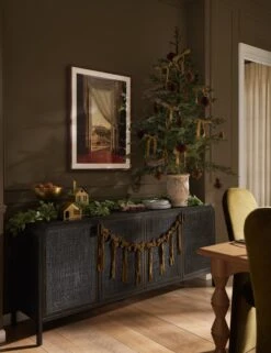 Mauree Velvet Garland -Home Decor Sale Lulu and Georgia 6 DiningConsoleVignette 1058 NOSCONCE Site Crop Lifestyle