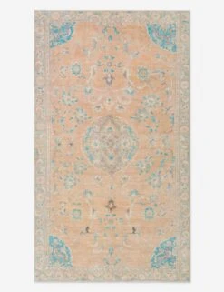 Vintage Turkish Hand-Knotted Wool Rug No. 464, 5' 6" X 9' 7"