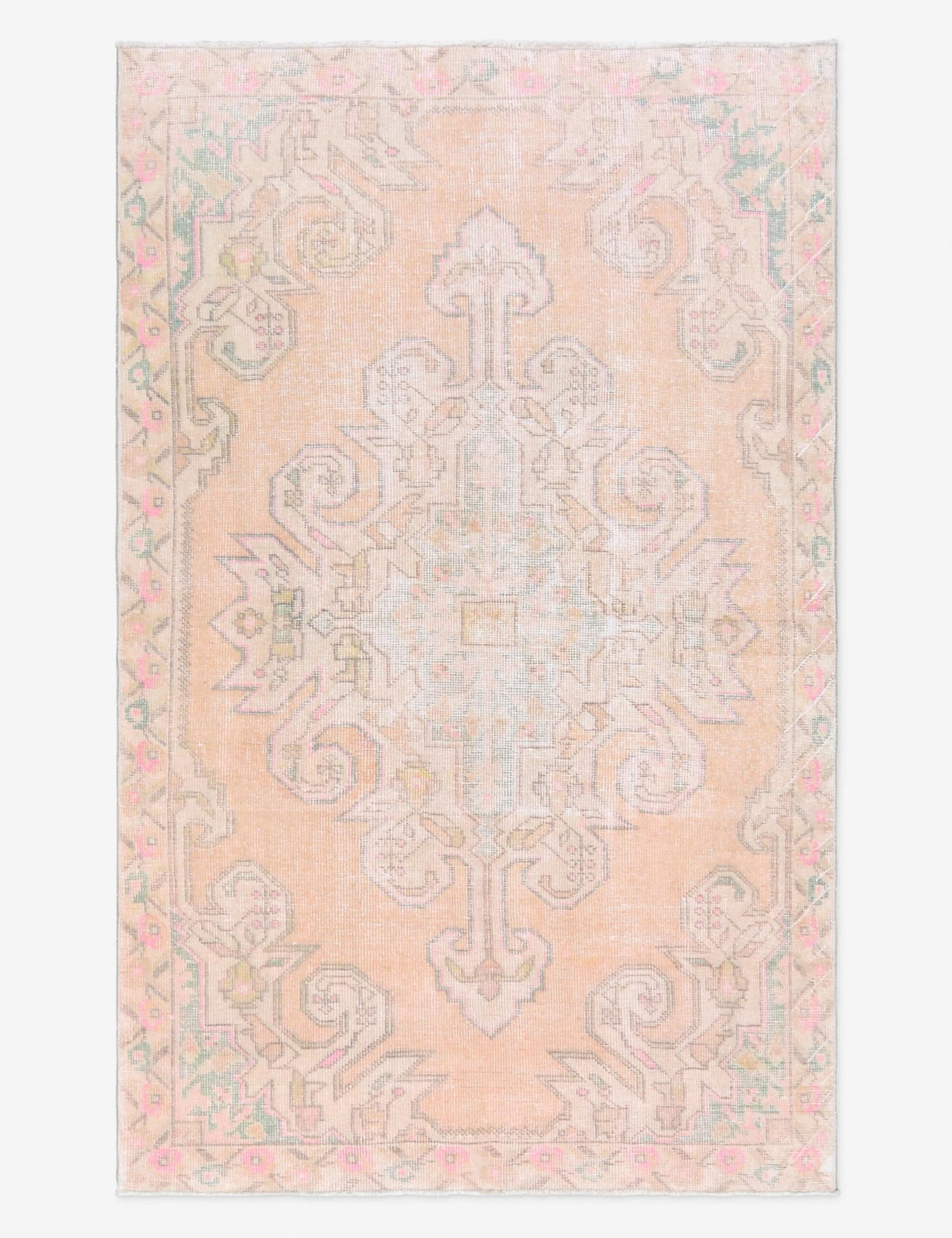 Vintage Turkish Hand-Knotted Wool Rug No. 493, 4' 3" X 7' 3 Vintage Turkish Hand-Knotted Wool Rug No. 493, 4' 3" X 7'