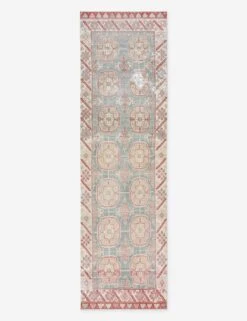 Vintage Turkish Hand-Knotted Wool Runner Rug No. 289, 3' X 11"