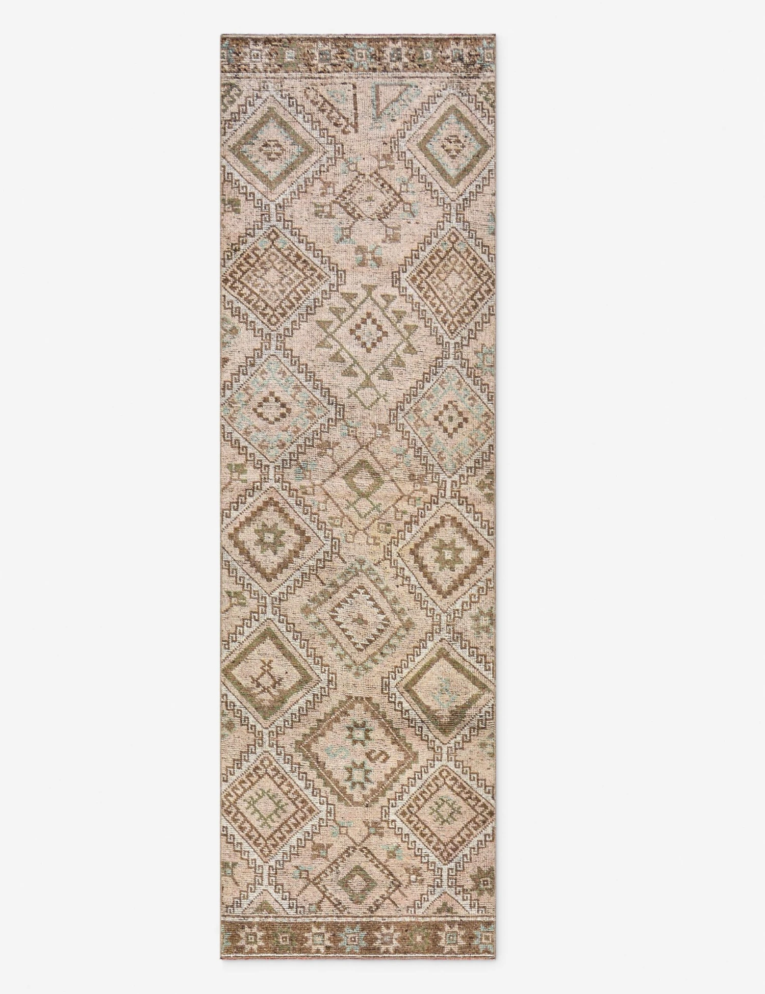 Vintage Turkish Hand-Knotted Wool Runner Rug No. 291, 3' X 10' 3 Vintage Turkish Hand-Knotted Wool Runner Rug No. 291, 3' X 10'