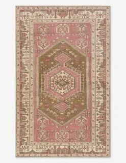 Vintage Turkish Hand-Knotted Wool Rug No. 524, 3' 5" X 5' 7"