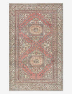 Vintage Turkish Hand-Knotted Wool Rug No. 525, 4' 1" X 6' 7"