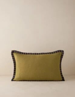 Rajaa Pillow By Sarah Sherman Samuel -Home Decor Sale Lulu and Georgia BandedLinenPillow Avocado Lumbar A0661090B 638 Product
