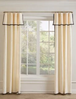 Rajaa Light Filtering Curtain Panel By Sarah Sherman Samuel -Home Decor Sale Lulu and Georgia BandedSheeriCurtainPanel Avocado 50 x96 4541 Product