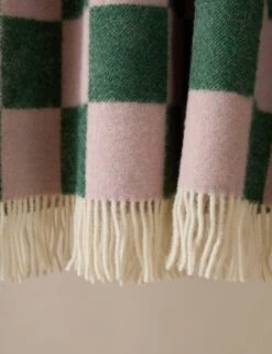 Checkerboard Throw By Maison Deux -Home Decor Sale Lulu and Georgia CheckerboardBlanket GreenPink A0661560 827 Product