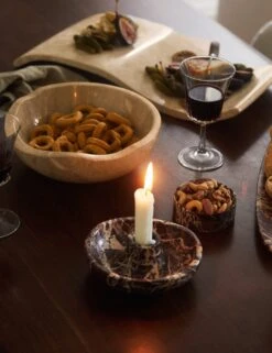 Marble Candle Holder By Chloé Crane-Leroux X Anastasio Home -Home Decor Sale Lulu and Georgia Chloe Crane Leroux Anastasio Home TABLESCAPE 3189 Site Crop Lifestyle 2