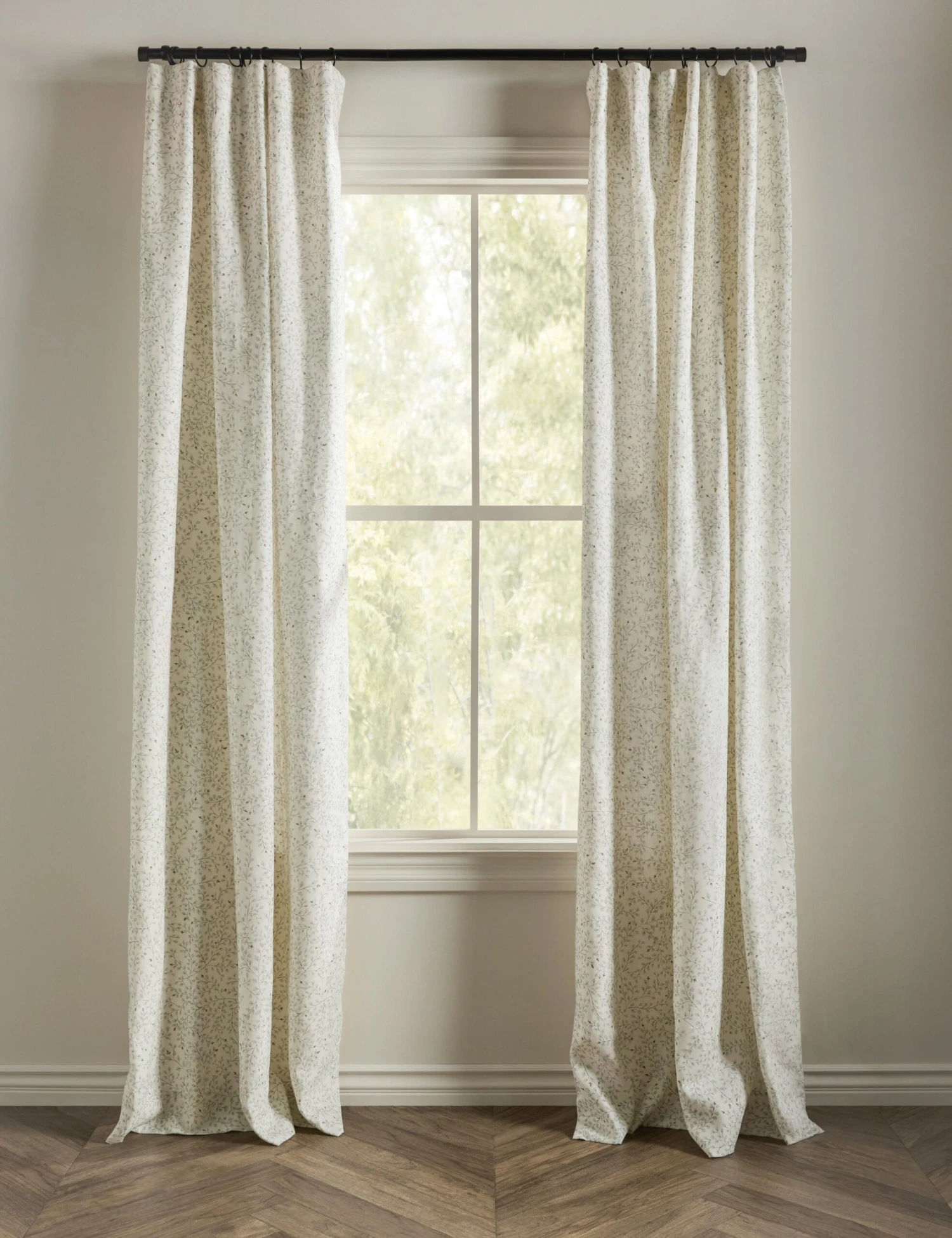 Dainty Leaves Linen Curtain Panel By Rylee + Cru - Image 2