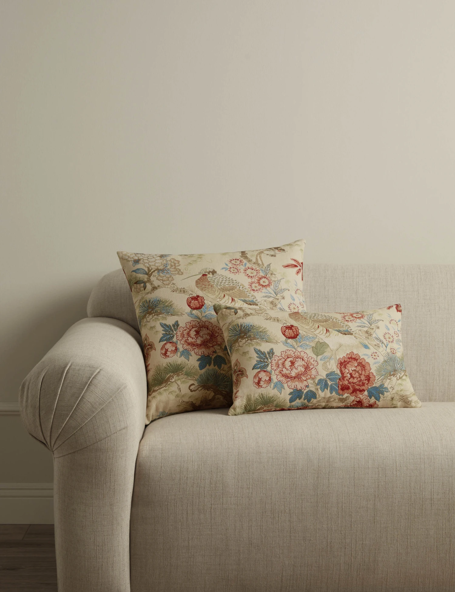 Shenyang Print Linen Pillow By Scalamandre 5 Shenyang Print Linen Pillow By Scalamandre - Image 3