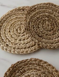 Fique Spiral Coasters (Set Of 4) By Tallo De Olivo -Home Decor Sale Lulu and Georgia FiqueSpiralCoasters Setof4 L0491799 383 Product