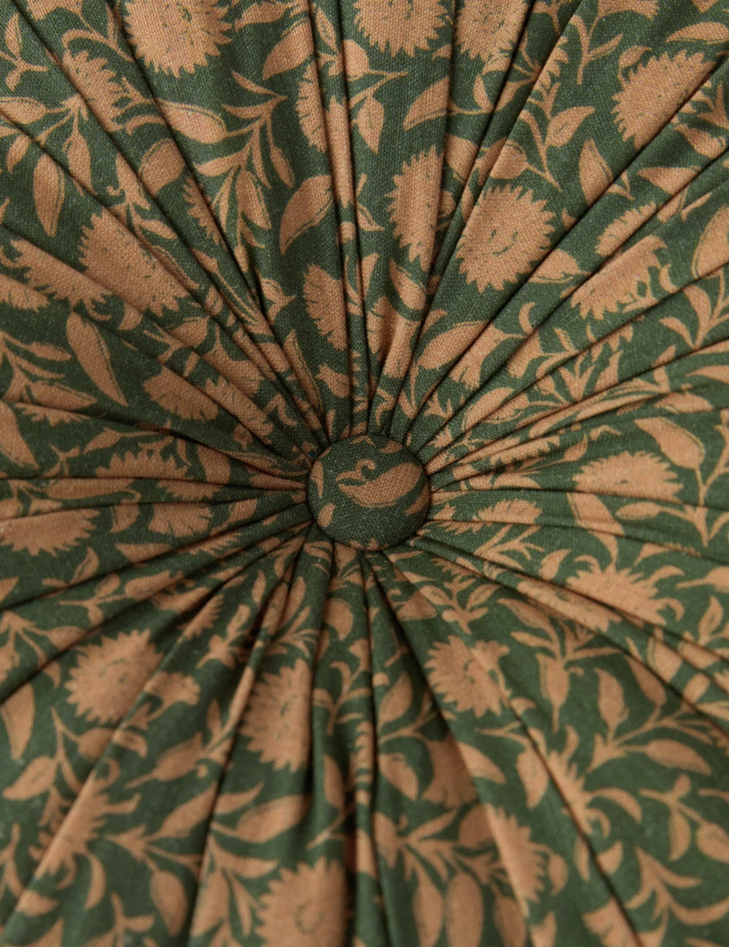 Fransen Linen Cotton Tufted Round Pillow 7 Fransen Linen Cotton Tufted Round Pillow - Image 5