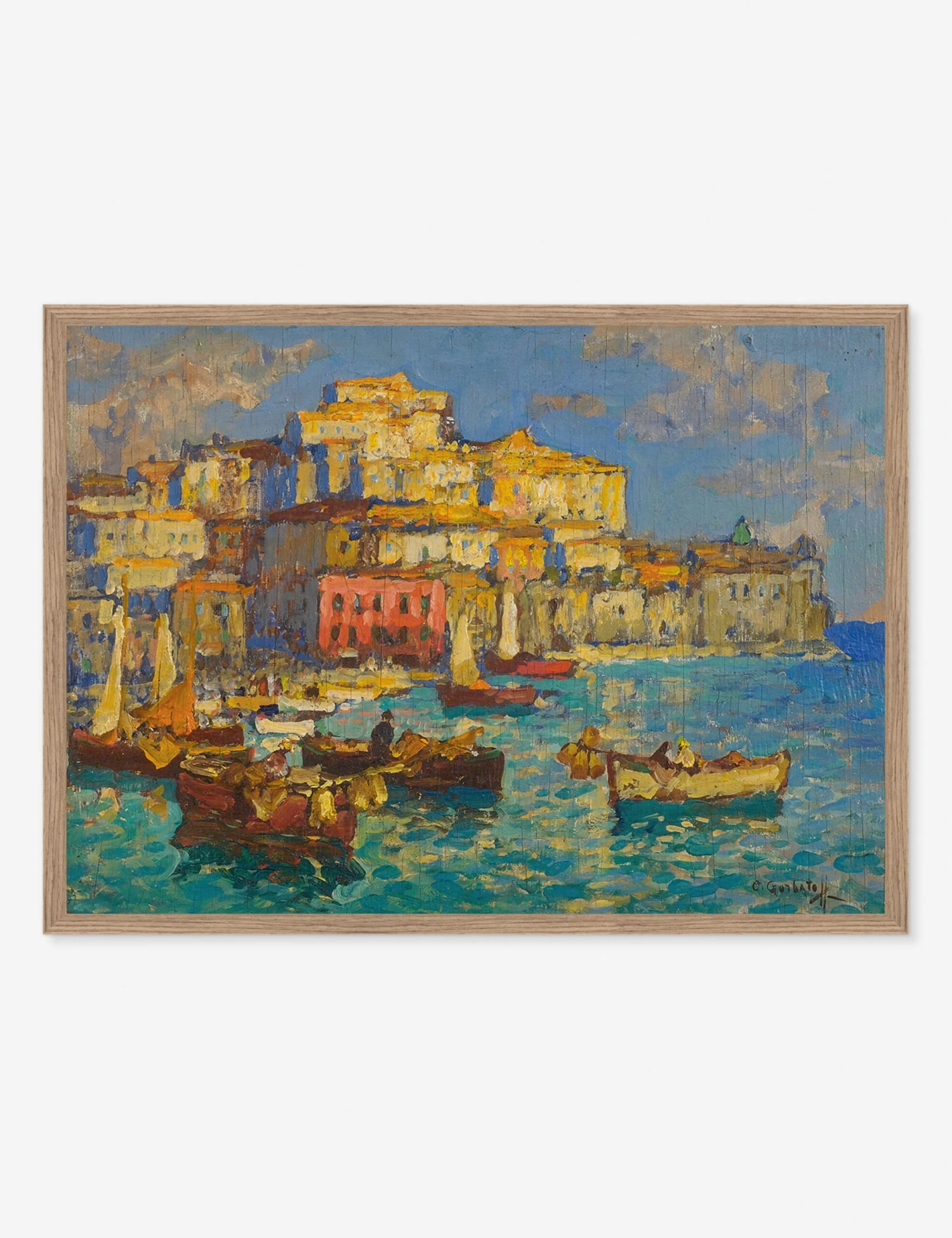 Harbor In Naples Print By Konstantin Gorbatov 4 Harbor In Naples Print By Konstantin Gorbatov - Image 2