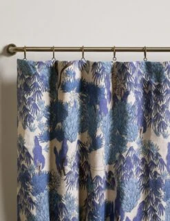 Garden Walk Linen Curtain Panel By Sarah Sherman Samuel -Home Decor Sale Lulu and Georgia GardenWalkLinenCurtainPanel Blue 50 x96 4635 Product