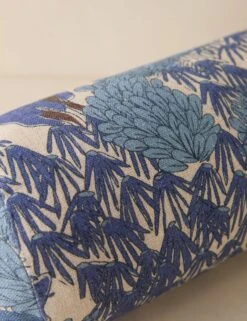 Garden Walk Linen Pillow By Sarah Sherman Samuel -Home Decor Sale Lulu and Georgia GardenWalkLinenPillow Blue Bolster A0661078B 651 Product