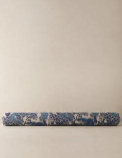 Garden Walk Linen Pillow By Sarah Sherman Samuel -Home Decor Sale Lulu and Georgia GardenWalkLinenPillow Blue LongBolster A0661079B 689 Product