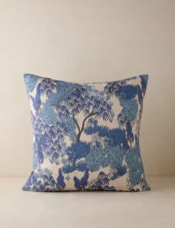 Garden Walk Linen Pillow By Sarah Sherman Samuel -Home Decor Sale Lulu and Georgia GardenWalkLinenPillow Blue Square24 A0661076B 618 Product