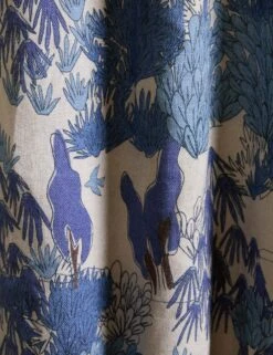Garden Walk Linen Curtain Panel By Sarah Sherman Samuel -Home Decor Sale Lulu and Georgia Garden Walk Linen Curtain Panel Blue 50 x96 4637 Product
