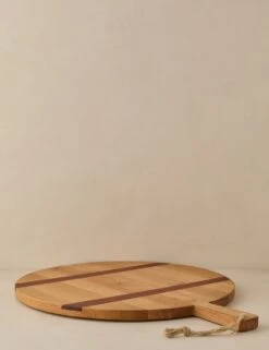 Handcrafted Round Oak Serving Board By EtúHOME -Home Decor Sale Lulu and Georgia HandcraftedOakServingBoard Round L0481935 420 Product