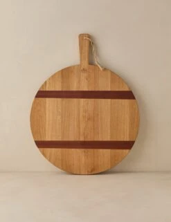 Handcrafted Round Oak Serving Board By EtúHOME -Home Decor Sale Lulu and Georgia HandcraftedOakServingBoard Round L0481935 425 Product