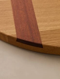 Handcrafted Round Oak Serving Board By EtúHOME -Home Decor Sale Lulu and Georgia HandcraftedOakServingBoard Round L0481935 428 Product