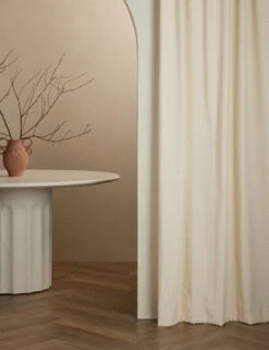 Hi-Lo Checker Velvet Curtain Panel By SarahSherman Samuel -Home Decor Sale Lulu and Georgia Hi LoCheckerVelvetCurtainPanelbySarahShermanSamuel Ivory L0476508 52 Product