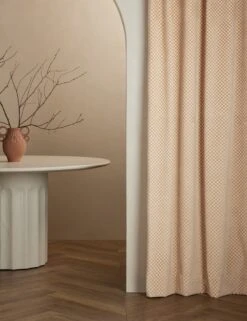 Hi-Lo Checker Velvet Curtain Panel By SarahSherman Samuel -Home Decor Sale Lulu and Georgia Hi LoCheckerVelvetCurtainPanelbySarahShermanSamuel Natural L0476512 94 Product