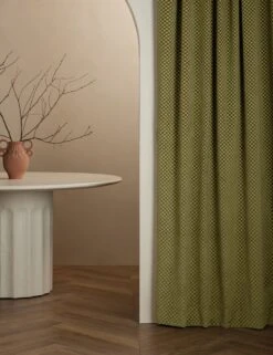 Hi-Lo Checker Velvet Curtain Panel By SarahSherman Samuel -Home Decor Sale Lulu and Georgia Hi LoCheckerVelvetCurtainPanelbySarahShermanSamuel Olive L0476516 Product3 026986af 9625 4825 8ee8 5d7e8117f934