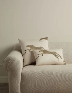 Leaping Cheetah Pillow By Scalamandre -Home Decor Sale Lulu and Georgia LeapingCheetahPillowbyScalamandreGroupshot Dune 0031 product