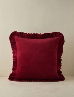 Mauree Velvet Pillow -Home Decor Sale Lulu and Georgia MaureeVelvetPillowCover Cherry A0658964B 327 Product