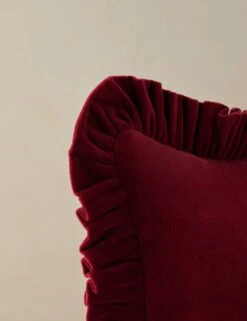 Mauree Velvet Pillow -Home Decor Sale Lulu and Georgia MaureeVelvetPillowCover Cherry A0658964B 328 Product