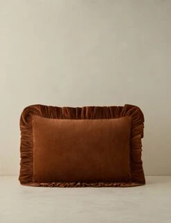 Mauree Velvet Pillow -Home Decor Sale Lulu and Georgia MaureeVelvetPillowCover Chestnut Lumbar A0658961B 355 Product