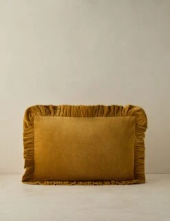 Mauree Velvet Pillow -Home Decor Sale Lulu and Georgia MaureeVelvetPillowCover Mustard Lumbar A0658969B 359 Product