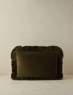 Mauree Velvet Pillow -Home Decor Sale Lulu and Georgia MaureeVelvetPillowCover Olive Lumbar A0658967B 362 Product