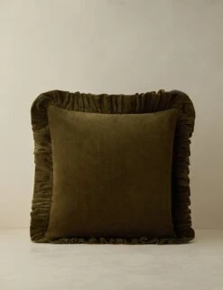 Mauree Velvet Pillow -Home Decor Sale Lulu and Georgia MaureeVelvetPillowCover Olive A0658966B 343 Product