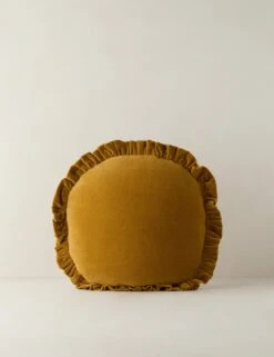 Mauree Velvet Round Pillow -Home Decor Sale Lulu and Georgia MaureeVelvetPillow Mustard Round A0659825 476 Product