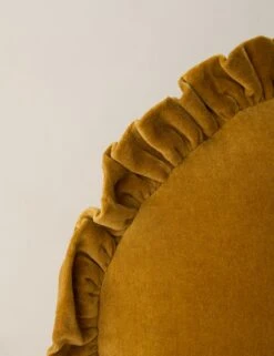 Mauree Velvet Round Pillow -Home Decor Sale Lulu and Georgia MaureeVelvetPillow Mustard Round A0659825 477 Product