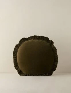 Mauree Velvet Round Pillow -Home Decor Sale Lulu and Georgia MaureeVelvetPillow Olive Round A0659826 468 Product