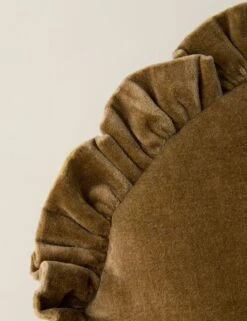 Mauree Velvet Round Pillow -Home Decor Sale Lulu and Georgia MaureeVelvetPillow Toast Round A0659823 475 Product