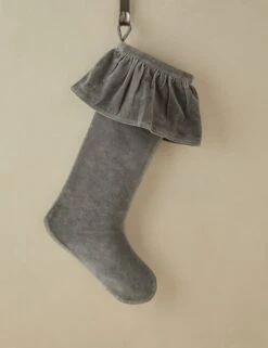 Mauree Velvet Stocking -Home Decor Sale Lulu and Georgia MaureeVelvetStocking ShaleBlue A0661260 560 Product